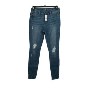 NY&C Mid Rise Denim Skinny Jean, Women's Size 12 Tall - Blue
